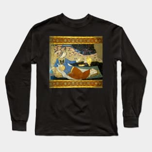 Persian Fresco Miniature Lady in the Garden Long Sleeve T-Shirt